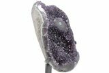 9.4" Amethyst Geode Section on Metal Stand - Uruguay - #199671-2
